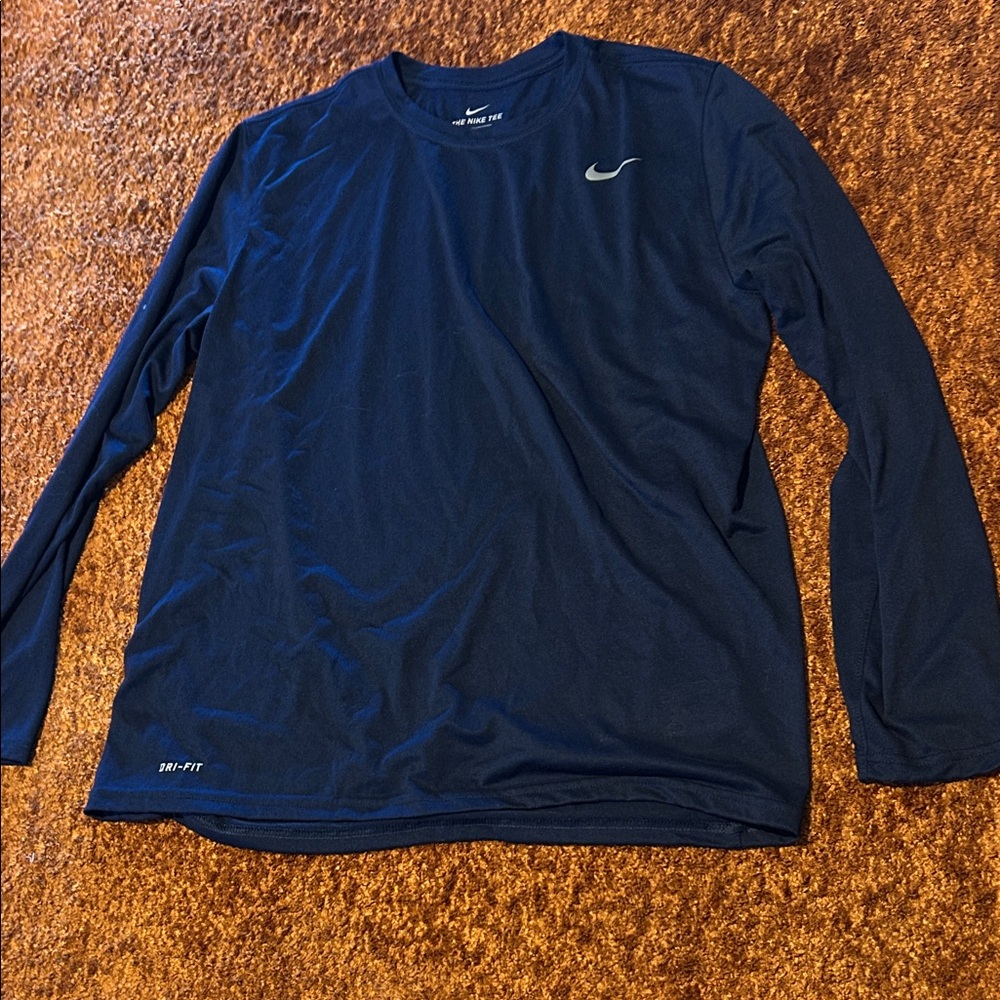 Nike Men's Navy Long Sleeve Tee
